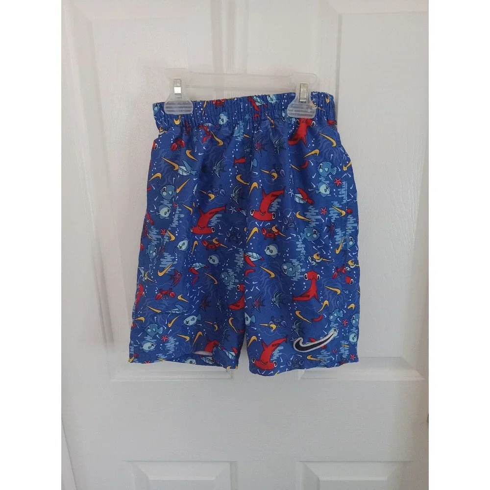 Nike‎ Little Boys Sea Friends Lap Volley Shorts Size Small Swim Trunks..